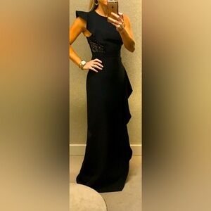 BCBG High Slit Lace Inset Gown
